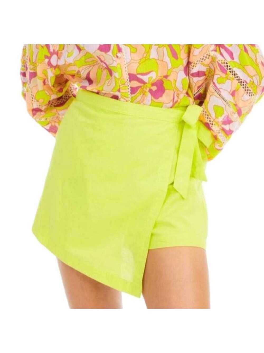 Allison New York Zelda Mini Skort in Lime Green Size Small New